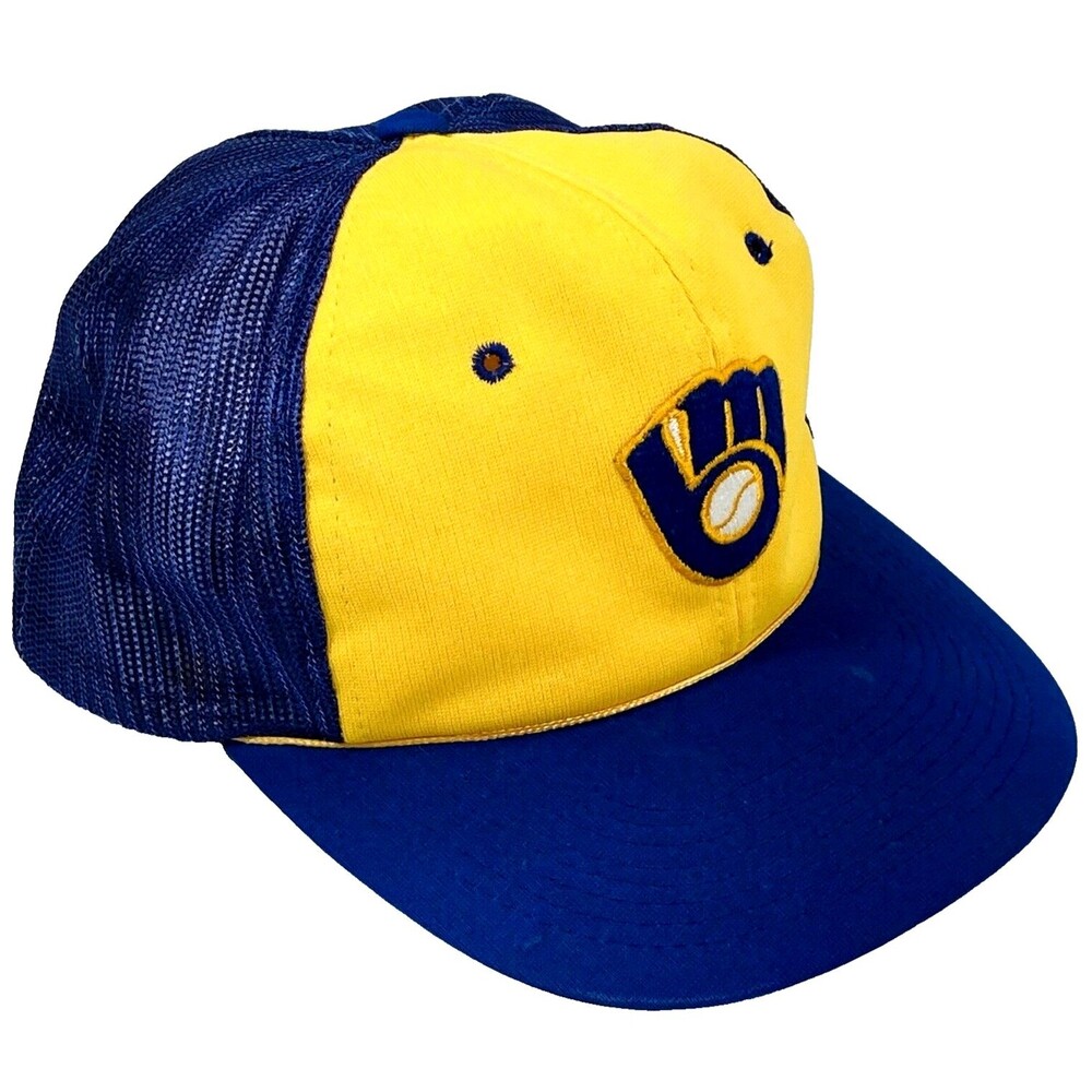 Milwaukee Brewers Vtg Snapback Cap Glove Logo Mesh Sports Specialties MLB 70-80s